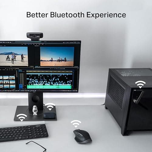 TP-Link USB Bluetooth Adapter for PC, Bluetooth 5.3 Long Range Receiver, Plug and Play, Adjustable Antenna, Supports Windows 11/10/8.1/7 for Desktop, Laptop, PS5/PS4/Xbox Controller (UB500 Plus)
