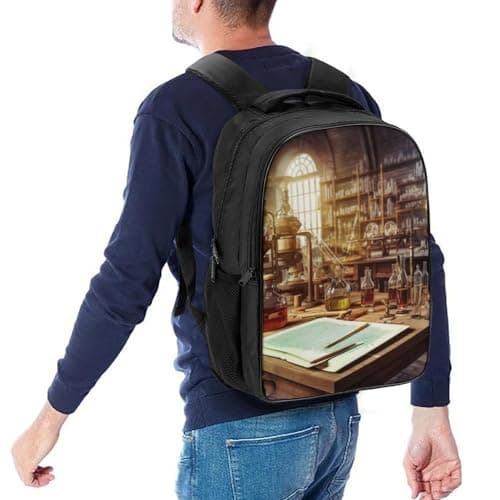 Backpack for Women Men Travel Laptop Backpack Lightweight Bookbag Chemistry Lab Daypack for Work Hiking