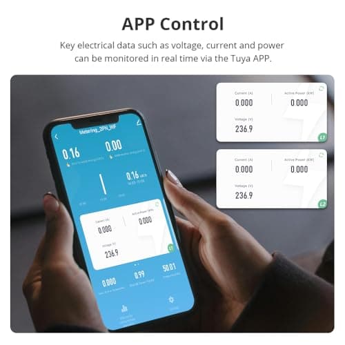Smart Home Energy Monitor with 2 x 120A CTs, Real-Time Electricity Usage Monitor, Bi-Directional Power Tracking, Supports Single-Phase 3-Wire System, 2.4GHz Wi-Fi (WiFi Version)