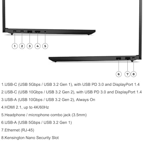 Lenovo ThinkPad E16 G2 16" FHD+ Business Laptop Computer, AMD Octa-Core Ryzen 7 7735HS (Beat i7-1355U), 64GB DDR5 RAM, 2TB PCIe SSD, WiFi6E, Backlit KB, Fingerprint Reader, Windows 11 Pro, Vent-Hear