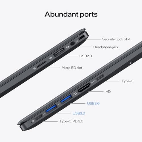 Laptop Computer 15.6 inch, Intel Quad Core N95, 12GB LPDDR5 RAM 1TB NVMe SSD Laptop with FHD IPS Display, WiFi 5, BT5.0, USB Type C and Fingerprint, 2 Years Warranty, Windows 11 Pro