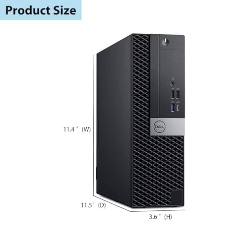 Dell Optiplex 7050 SFF PC Desktop Computer Set, 24" FHD Monitor, RGB Speaker, Intel Core i5-6th 3.2GHz Up to 3.6GHz, 512GB SSD, 16GB RAM, RGB Keyboard, Mouse, DP Cable, Win 10 Pro(Renewed)