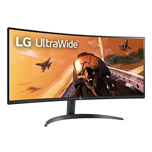 LG 34WP60C-B 34-Inch 21:9 Curved UltraWide QHD (3440x1440) Gaming Computer Monitor with 160Hz sRGB 99% Color Gamut and HDR 10, AMD FreeSync Premium and 3-Side Virtually Borderless Screen Tilt,Black