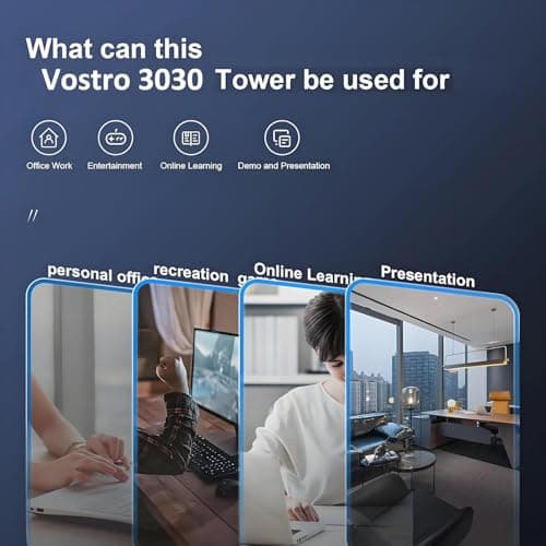 Dell Desktop Computers Tower PC for Home Business Student, 12th Gen Intel Core i3-12100 (Beat i5-10600), 32GB DDR5 RAM, 1TB PCIe SSD, WiFi 6, Bluetooth, Keyboard and Mouse, Windows 11 Pro (Renewed)