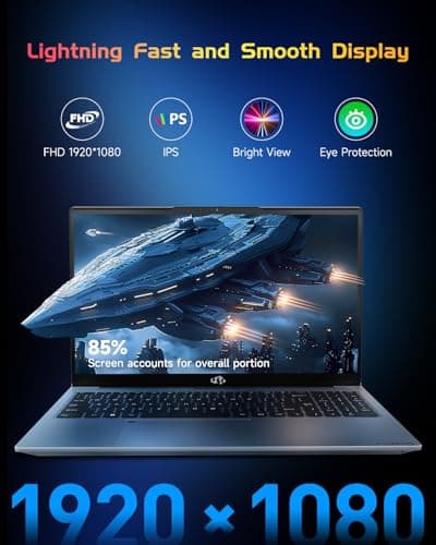NIMO 15.6 IPS FHD-Student-Laptop, 16GB RAM 1TB SSD Intel Pentium Quad-Core N100 Backlit Keyboard Fingerprint (Beat to i3-1115G4, Up to 3.4GHz) Computer with WiFi 6 Numpad Win 11 Silver