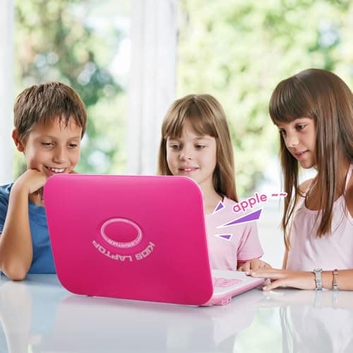 LESHITIAN Kids Laptop, 80 Learning Modes with 7 Inch Large Screen, Educational Learning Computer for Kids Ages 5+