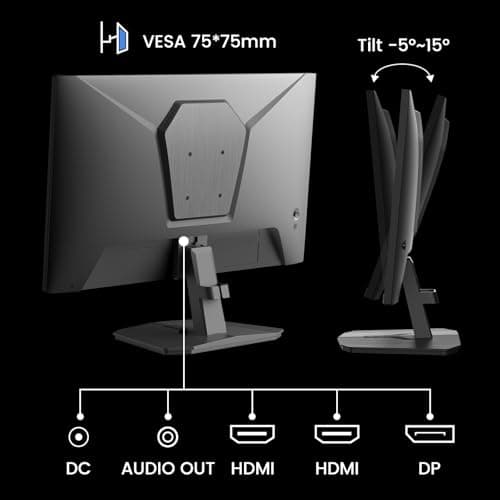 SANSUI 24 Inch Gaming Monitor 160Hz FHD 1080P Computer Monitor, FreeSync 1ms 4000:1 Contrast, HDMI DP Ports VESA Support Eye Care Monitor for Gaming Office (HDMI Cable Included ES-G24F4M)