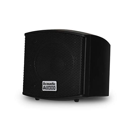 Acoustic Audio AA321B Mountable Indoor Speakers 400 Watts Black Bookshelf Pair