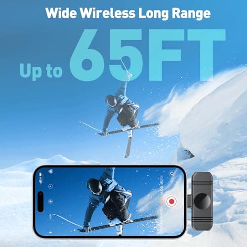 Type C Wireless Lavalier Microphone for iPhone 15,Android and Laptop,Tablet,PC,Clip on Microphone with Noise Reduction for Video Recording,Vlog,Interviews,Live Streaming,Podcast,TikTok,YouTube 2 Pack