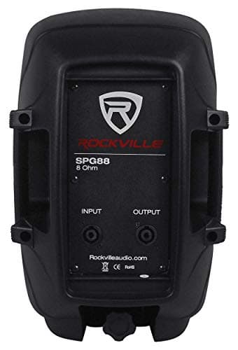 Rockville SPG88 400W Peak 8" Passive PA Speaker 8 Ohm, Lightweight ABS Cabinet, High-Sensitivity Driver, Durable Design, for DJs and Live Events
