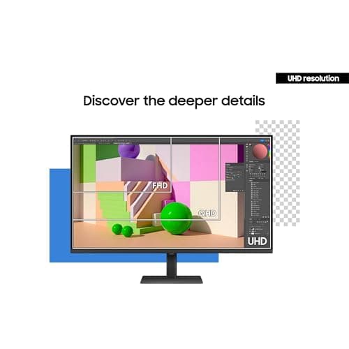 Samsung 37-inch ViewFinity S8 (S80UD) 4K UHD HDR10 High Resolution Monitor, USB-C, Height Adjustable Ergonomic Stand, Built-in KVM Switch, Advanced Eye Care, LS37D800UANXZA, 2025