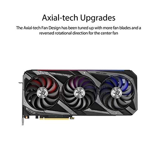 ASUS ROG Strix NVIDIA GeForce RTX 3080 V2 OC Edition Gaming Graphics Card (PCIe 4.0, 10GB GDDR6X, LHR, HDMI 2.1, DisplayPort 1.4a, Axial-tech Fan Design, 2.9-Slot, Super Alloy Power II, GPU Tweak II)