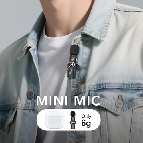 2 Pack Type C Mini Wireless Lavalier Microphone for iPhone, iOS and Android Devices - Noise Reduction Lapel Mic for Recording, Clip on Omni Lav Mic for Video Recording, Tiktok, YouTube, Vlog