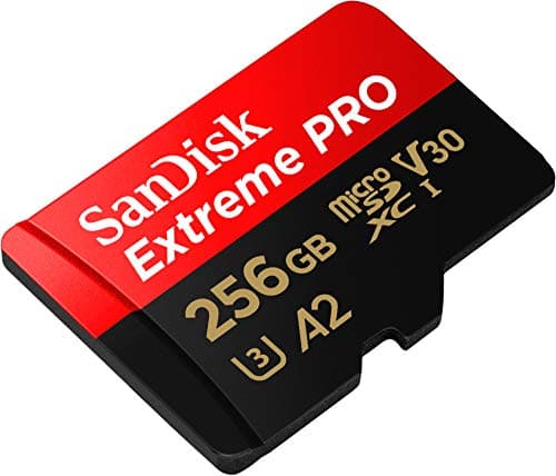 SanDisk 256GB Extreme PRO® microSD™ UHS-I Card with Adapter C10, U3, V30, A2, 200MB/s Read 140MB/s Write SDSQXCD-256G-GN6MA
