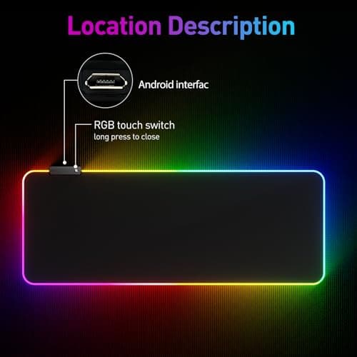 RGB Mousepad Led Mouse Pad, Large Mouse Pad,Led and Big Mouse mat