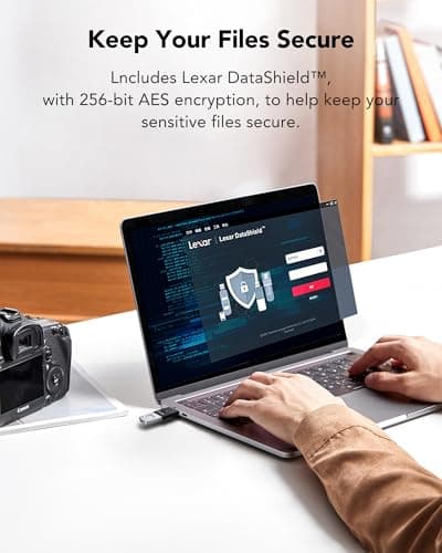 Lexar 128GB JumpDrive Fingerprint F35 PRO USB 3.2 Gen 1 Flash Drive, Up to 400/300 MB/s Read/Write, Storage Expansion and Backup, 256-bit AES & Fingerprint Encryption (LJDF35P128G-RNBNG)