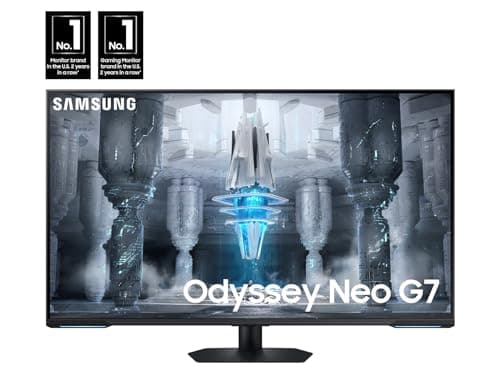 SAMSUNG 43" Odyssey Neo G7 Series 4K UHD Smart Gaming Monitor, 144Hz, 1ms, VESA Display HDR600, Quantum Matrix Technology, AMD FreeSync Premium Pro, LS43CG702NNXZA, Black