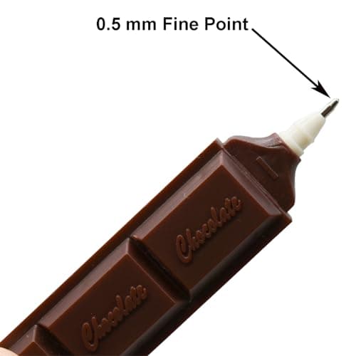 Maydahui 30 PCS Simulation Chocolate Shape Ballpoint Pens Funny Food Pen Novelty Pens Blue Ink for School Party Office