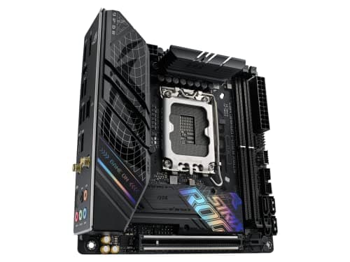 ASUS ROG Strix B760-I Gaming WiFi 6E Intel® B760(13th and 12th Gen)LGA 1700 mini-ITX motherboard,8 + 1 power stages,DDR5 up to 7600 MT/s, PCIe 5.0,2xM.2 slots,USB 3.2 Gen 2x2 Type-C,Aura Sync RGB