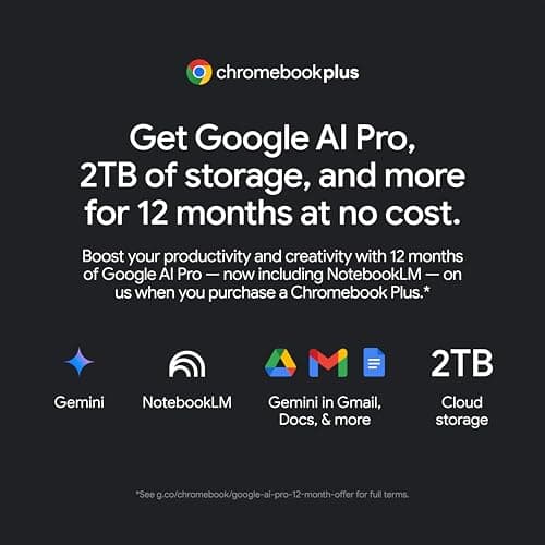 Acer Chromebook Plus 514 Laptop with Google AI – 14" Full HD 1920 x 1080 IPS Display | Intel Core i3-N305 | 8GB LPDDR5 | 128GB SSD | Wi-Fi 6E | FHD Camera | Chrome OS | CB514-4H-38JA