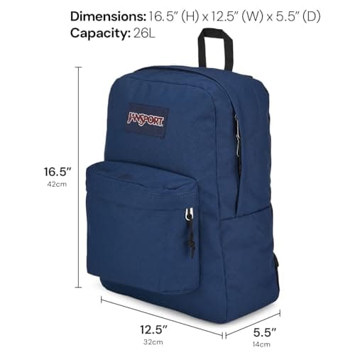 JanSport SuperBreak Plus Backpack with Padded 15-inch Laptop Sleeve and Integrated Bottle Pocket - Spacious and Durable Daypack for Work and Travel - Stellar Starfield