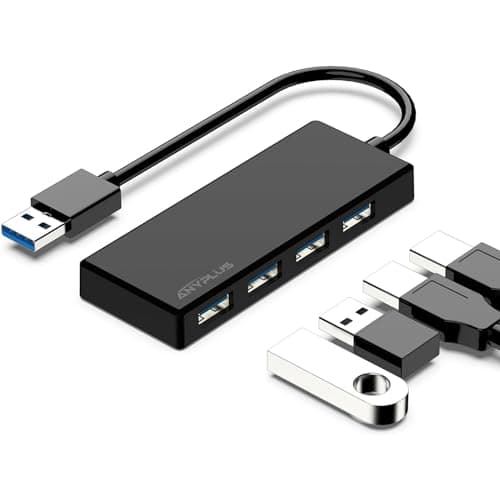 USB 3.0 Hub, 4 Port USB Hub Splitter,Portable USB Adapter Mini Multiport Expander for Desktop, Laptop, Xbox, Flash Drive, HDD, Console, Printer, PC, Keyboards, HP, Dell