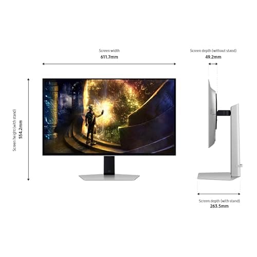 Samsung 27” Odyssey OLED G6 (G61SD) QHD & QD-OLED 240Hz 0.03ms FreeSync Premium Pro Gaming Monitor with Sleek Metal Design, 3 Year Warranty, US, LS27DG610SNXZA