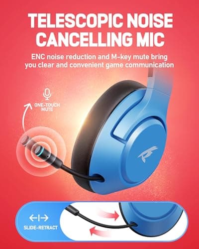 CG-01 2.4Ghz Wireless Gaming Headset for Nintendo Switch丨OLED丨Lite, Bluetooth 5.4 Gaming Headphones with Noise Cancelling Microphone, 40Hr Battery, USB & Type-C Connector for PS5, PS4, PC, Laptop, Mac
