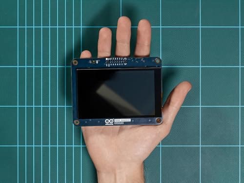 GIGA Display Shield [ASX00039] - 3.97” Touch Screen Solution for Arduino GIGA R1 WiFi with IMU, Digital Microphone, and Arducam Connector for Enhanced Project Functionality