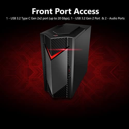 Acer Nitro 50 N50-656-UR16 Gaming Desktop | Intel Core i7-14700F 20-Core Processor | NVIDIA GeForce RTX 4060 | 16GB DDR5 5600MHz | 1TB PCIe Gen 4 SSD | Intel Wi-Fi 6E AX211 | Windows 11 Home