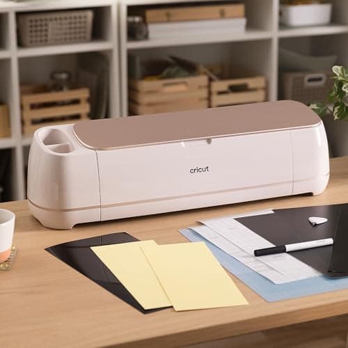 Cricut Maker 4 - Smart Cutting Machine (Seashell) | Engagement Plus Bundle - Includes EasyPress 3 Heat Press (9x9) + Mat, Tote Bag, Material Samplers, Machine Mat, Pens, Tools, & 25 Digital Images