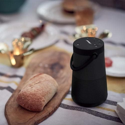 Bose SoundLink Revolve+ (Series II) Bluetooth Speaker, Portable Speaker with Microphone, Wireless and Water Resistant with 360 Degree Sound, Long Lasting Battery and Handle, Black