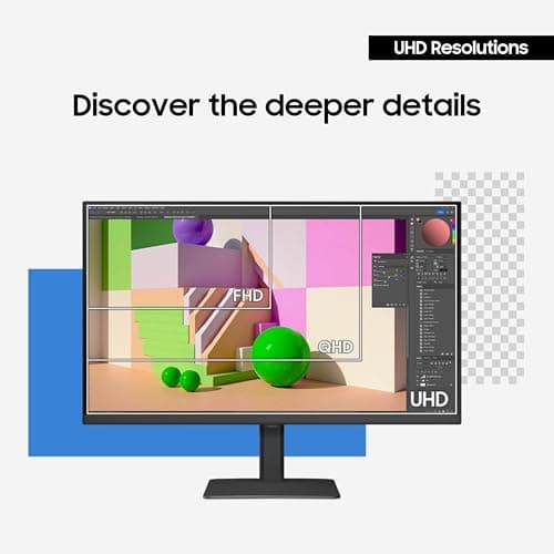 Samsung 32” ViewFinity S8 (S80UD) 4K UHD IPS HDR10 High Resolution Monitor, USB-C, Built-in Speakers, Ergonomic Stand, Built-in KVM Switch, Intelligent Eye Care, LS32D808UBNXGO, 2025