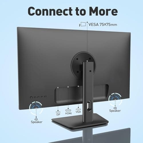 SANSUI 24 inch Monitor, Display Port Monitor IPS FHD 1080P 75Hz, Computer Monitor with Built-in Speakers, PC with HDMI,VGA,DP Ports/Eye Care/Ergonomic Tilt/HDR10 ES-24x5A