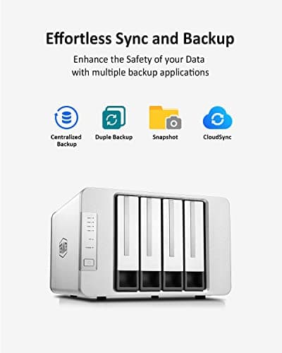 TERRAMASTER F4-423 4-Bay High Performance NAS for SMB with N5095 Quad-core CPU, 4GB DDR4 Memory, 2.5GbE Port x 2, Network Storage Server (Diskless)
