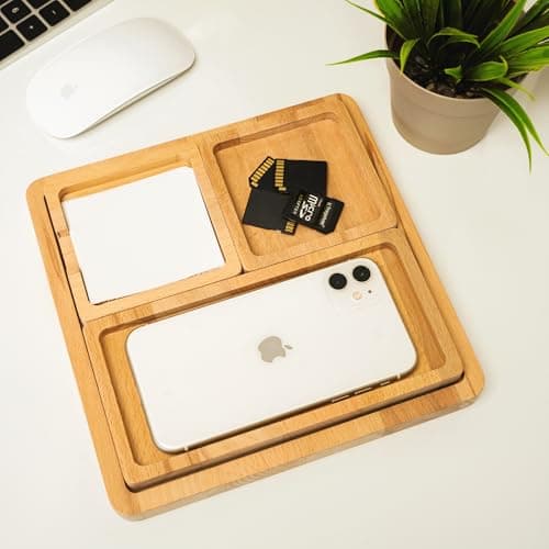 Personalized Wooden Desk Organizer for Trader, Trading Room Decor, Desk Decor, Custom Laptop Stand, Investor Gift, Entrepreneur Gift, Crypto