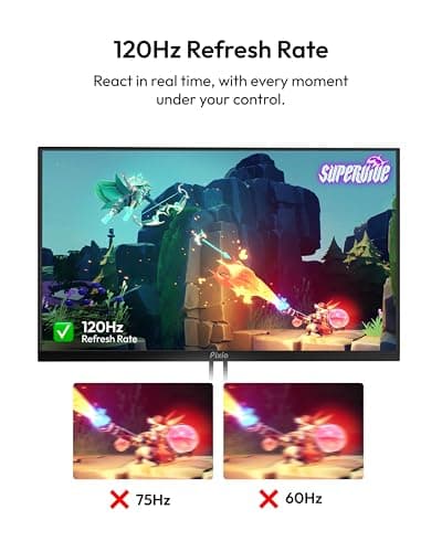 Pixio PX246 Wave 24 inch 120Hz Refresh Rate FHD 1080p Resolution IPS Panel 4ms GTG Response Time Gaming Monitor with Adaptive Sync