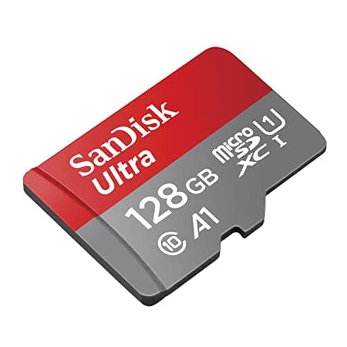 SanDisk 128GB Ultra microSDXC UHS-I Memory Card - Up to 140 MB/s, C10, U1, Full HD, A1, Micro SD Card - SDSQUAB-128G-GN6MN
