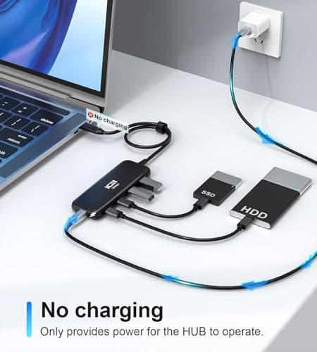 ICZI USB C Hub 3.2 10Gbps 4 Port Data Splitter for MacBook Pro/Air, iMac, Surface, Laptop, XPS, PC - Not Support Charging and Video Output