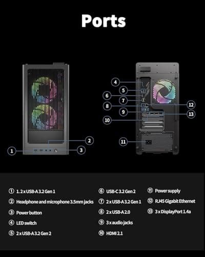 Lenovo Legion T5 Gen 8 Tower Gaming Desktop PC - NVIDIA GeForce RTX 4070 12GB GDDR6X • 64GB RAM, 1TB SSD • AMD Ryzen 7 7700 (up to 5.3GHz) • Windows 11 Pro • Wi-Fi 6E • HDMI