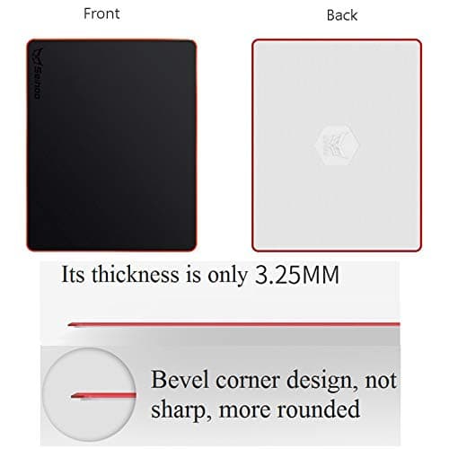 Mouse Pad, Resin Hard Surface Mouse Mat Polymer Silicone Bottom Gaming Mousepad No Smell Waterproof for Games, Office 24 x 20cm (9.5 x 7.8in)