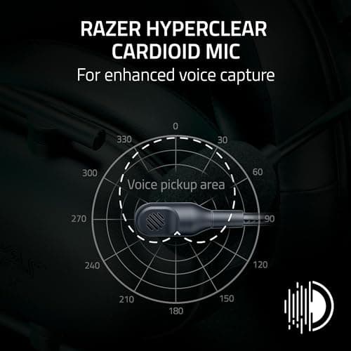 Razer BlackShark V2 X Xbox Gaming Headset: 50mm Drivers - Cardioid Mic - Lightweight - Comfortable, Noise Isolating Earcups - for Xbox Series X, Series S, PS5, PC, Switch via 3.5mm Audio Jack - Black