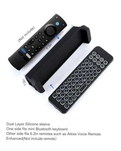 iPazzPort Mini Bluetooth Wireless Keyboard with Voice-Remote-Control Case for TV-Stick 4k Max/TV Cube and Compatible with Insignia/Toshiba/Pioneer Fires Smart TVs.