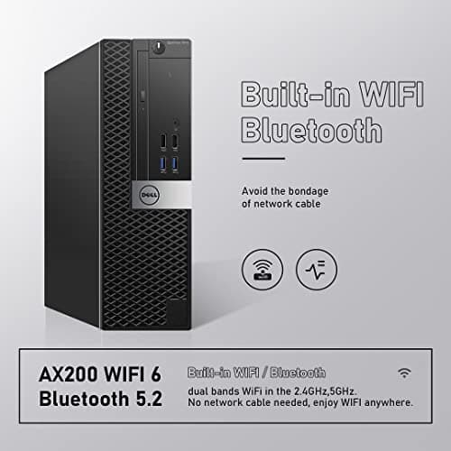 Dell OptiPlex 7040 SFF Desktop Computer PC Intel Quad Core i7-6700 3.20GHz AX200 Built-in WiFi 6 Bluetooth 32GB DDR4 512GB NVMe M.2 SSD 2TB HDD HDMI Wireless Keyboard & Mouse Windows10 Pro (Renewed)