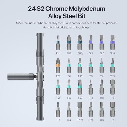24 in 1 Magnetic Screwdriver Set, DIY Ratchet Mini Screwdriver Set, Removable self-assembly Precision Screwdriver kit, Magnetic DIY Precision Tool kit for PC Mobile Watch Bicycle