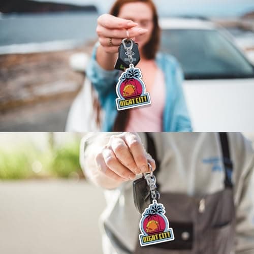 Pounchi City Game Stickers (100 Pcs with Keychain Pendant) Video Game PVC Sticker, Gifts for Laptop Water Bottle Skateboard Party Supplies Decorations Teens Kids