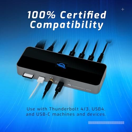 OWC 11-Port Thunderbolt Dock with 4 Ports, 4 USB Ports, Ethernet, Audio, and Card Reader Functionality for Thunderbolt 3 Mac or Thunderbolt 4 PC