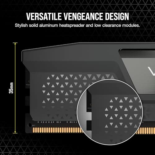 CORSAIR Vengeance DDR5 RAM 64GB (2x32GB) 6000MHz CL38-44-44-96 1.35V AMD Expo Intel XMP 3.0 Desktop Computer Memory – Gray (CMK64GX5M2B6000Z38)