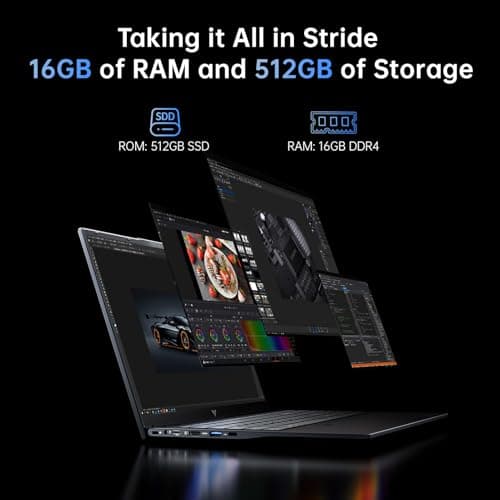 Laptop Computer 15.6-in Intel N97 Traditional Laptops 16GB DDR4 512GB SSD Notebook Computer Laptops Numeric Keypad WiFi 5 HDMI Type-C USB 3.2 Webcam 3.5mm Audio Office Laptops
