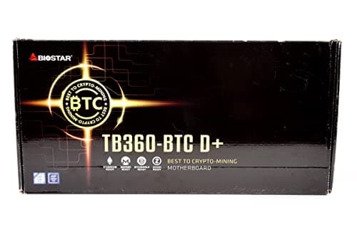 Biostar TB360-BTC D+ (Intel 8th and 9th Gen) LGA1151 SODIMM DDR4 8 GPU Support GPU Mining Motherboard. Requires CPU with IGFX and Server Power Supply.